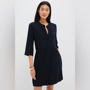 NWT Tuckernuck Crepe Royal Navy Shirt Dress
